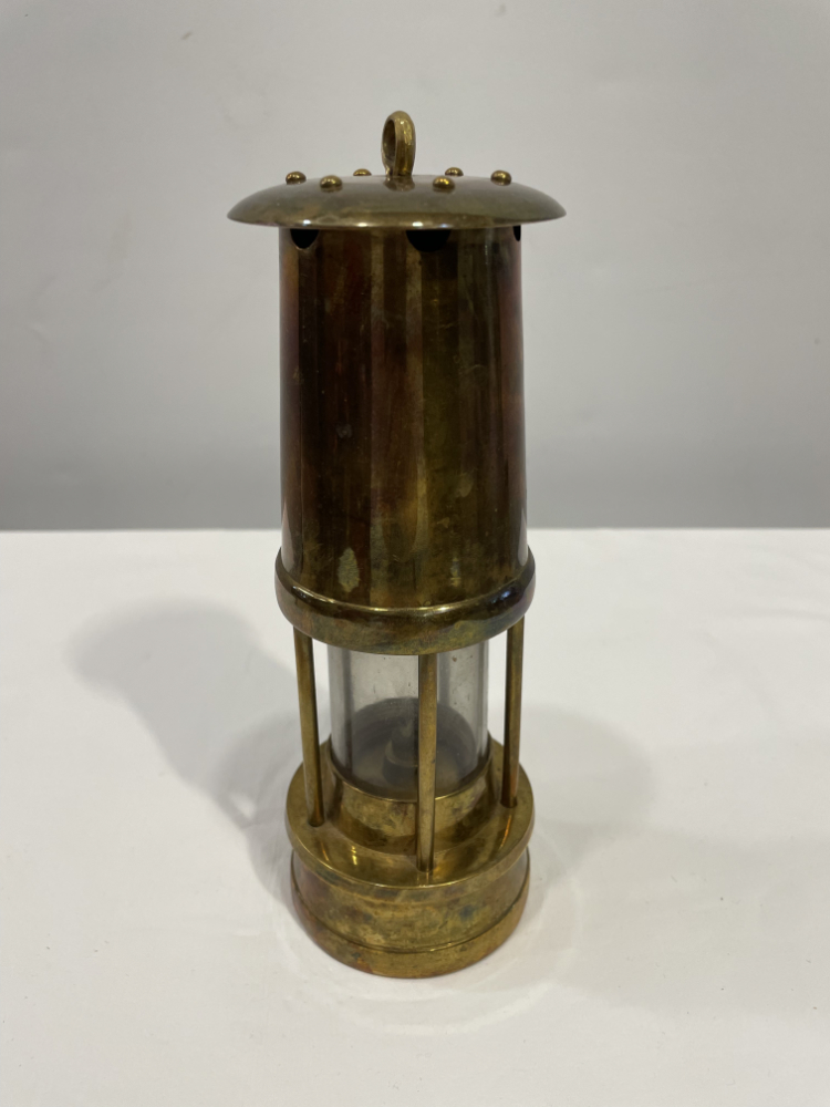 Antike Grubenlampe aus Messing "T. Cooke & Sons", Made in India – Bild 2