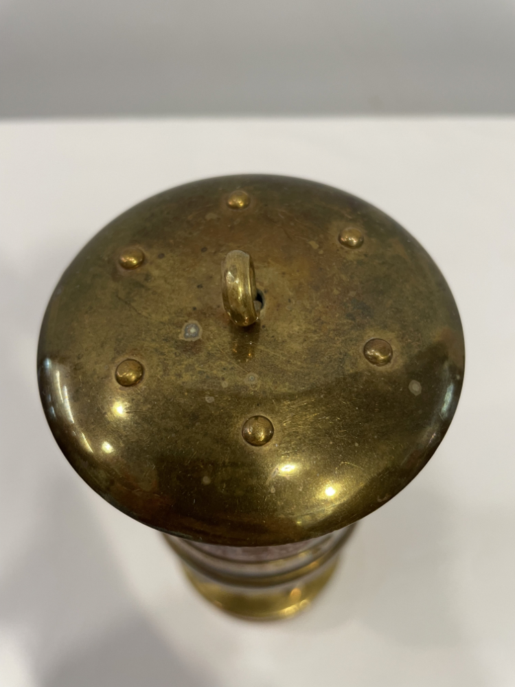 Antike Grubenlampe aus Messing "T. Cooke & Sons", Made in India – Bild 8