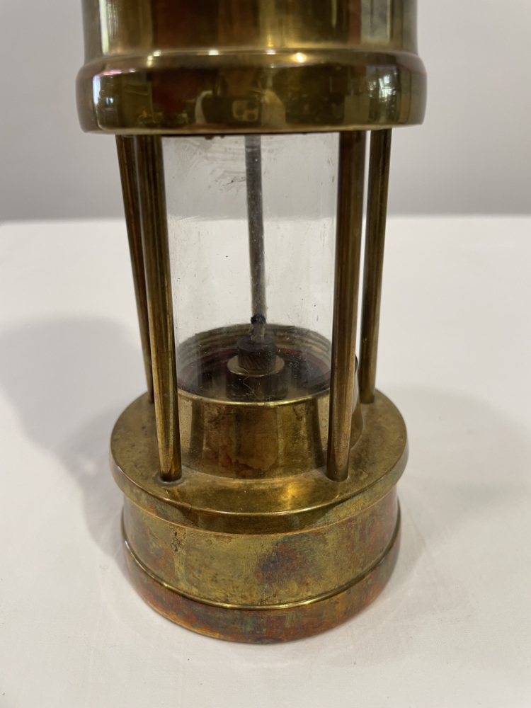 Antike Grubenlampe aus Messing "T. Cooke & Sons", Made in India – Bild 6