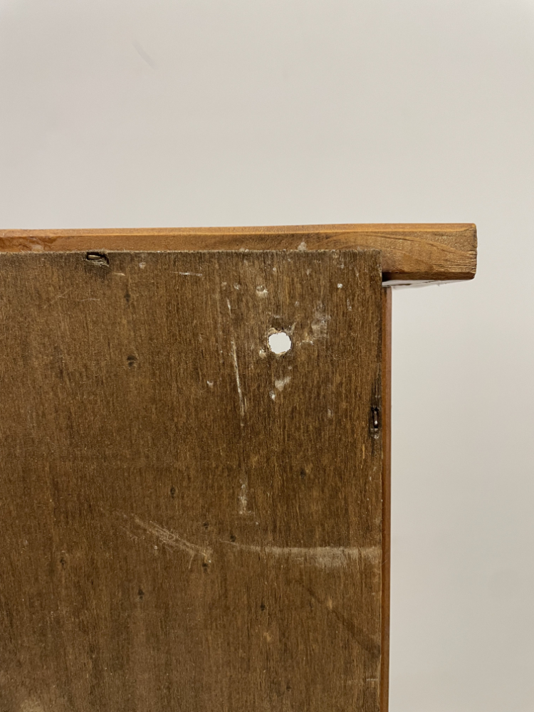 Vintage Landhaus Wandregal aus Massivholz mit Schubladen ca. 1970er Jahre – Bild 3