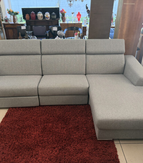Ecksofa Dario mit Relaxfunktion in Grau – wie neu