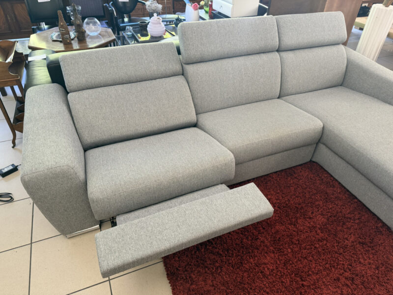 Ecksofa Dario mit Relaxfunktion in Grau – wie neu – Bild 5