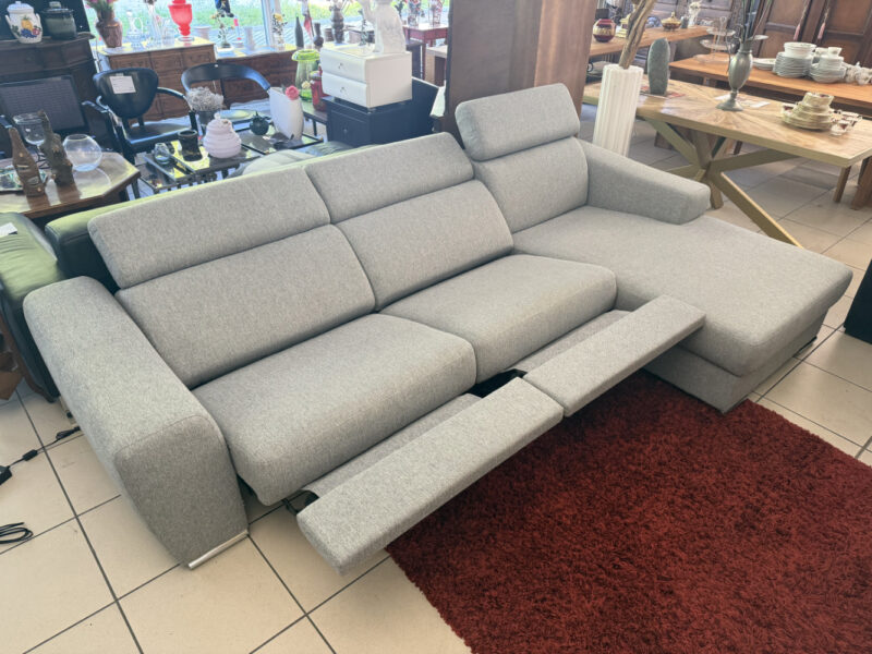 Ecksofa Dario mit Relaxfunktion in Grau – wie neu – Bild 6