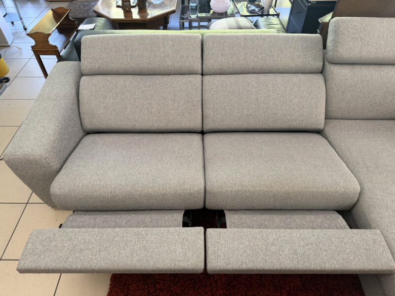 Ecksofa Dario mit Relaxfunktion in Grau – wie neu – Bild 7