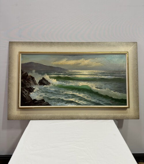 Ölgemälde "Brandung am Felsenmeer", signiert