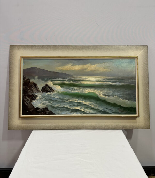 Ölgemälde "Brandung am Felsenmeer", signiert