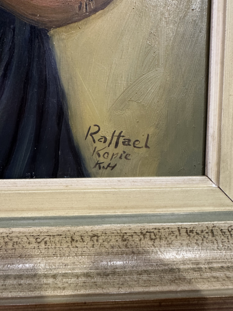 Ölgemälde "Sixtinische Madonna", Kopie nach Raffael – Bild 4