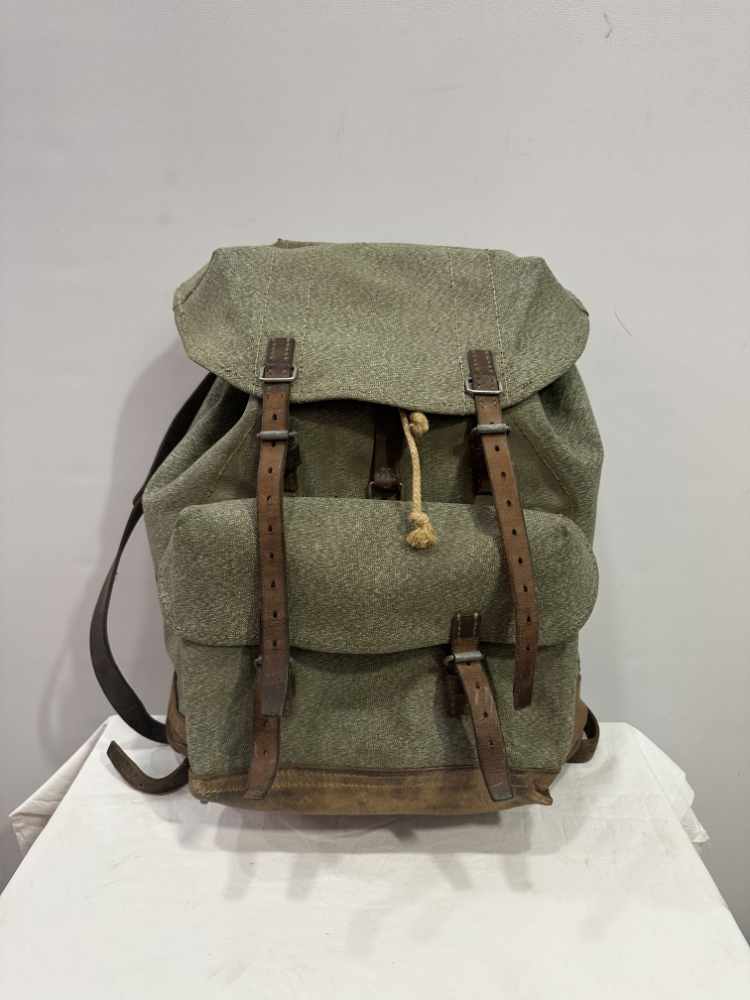 Vintage Schweizer Militär "Pfeffer und Salz" Rucksack ca. 1950er