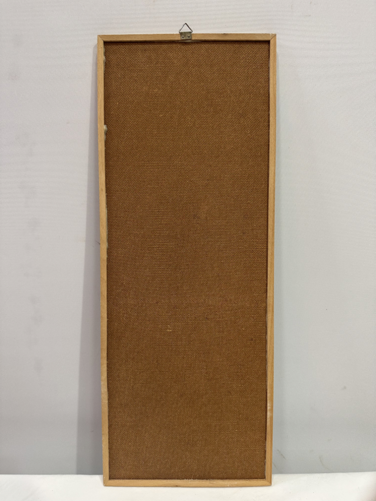 Vintage Steinmosaikbild mit Boot und Schilf – Handgefertigte Wandkunst im Holzrahmen – Bild 8