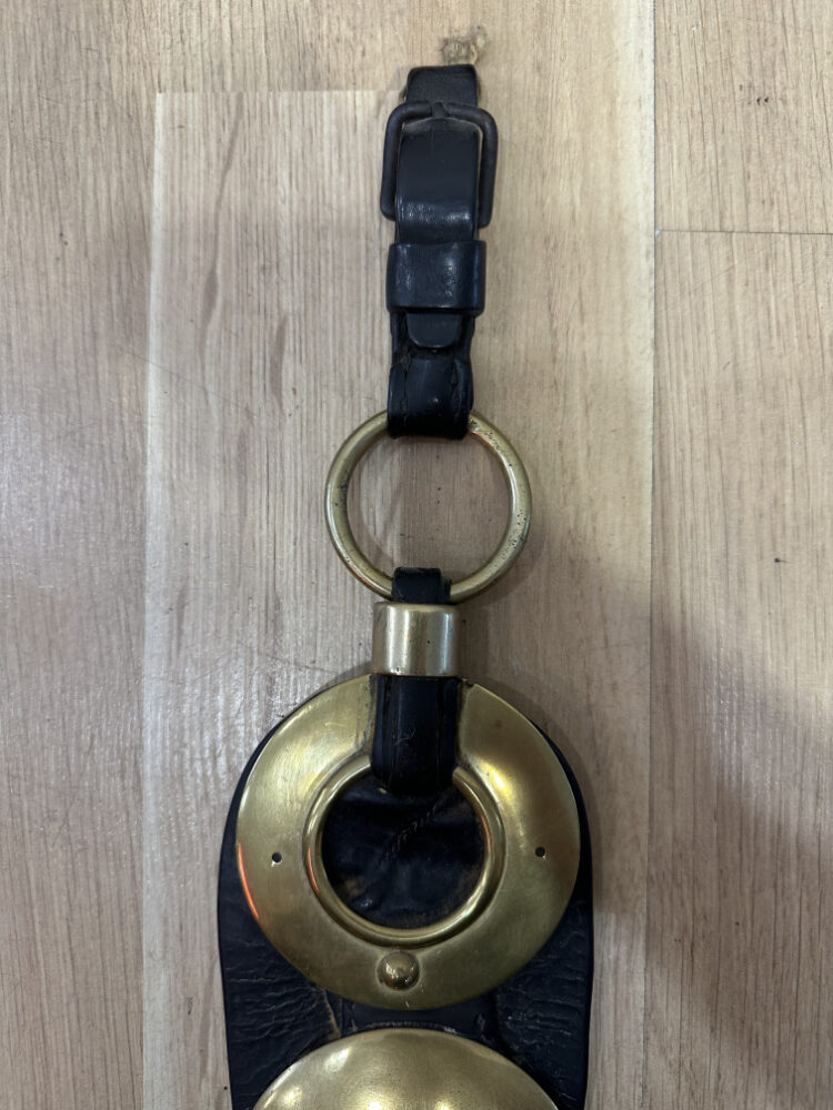 Vintage Schweizer Staatsriemen aus Leder mit Messingbeschlägen, ca. 1960er Jahre – Bild 3