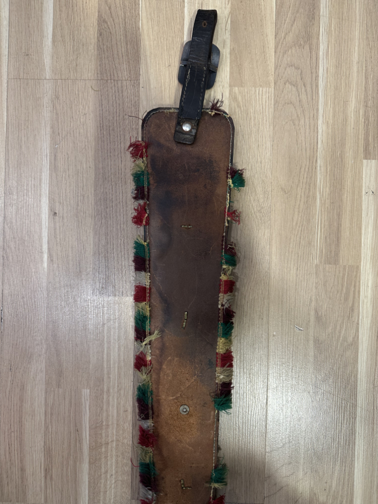 Vintage Schweizer Staatsriemen mit bunten Wollquasten und Messingbeschlägen, ca. 1960er Jahre – Bild 6