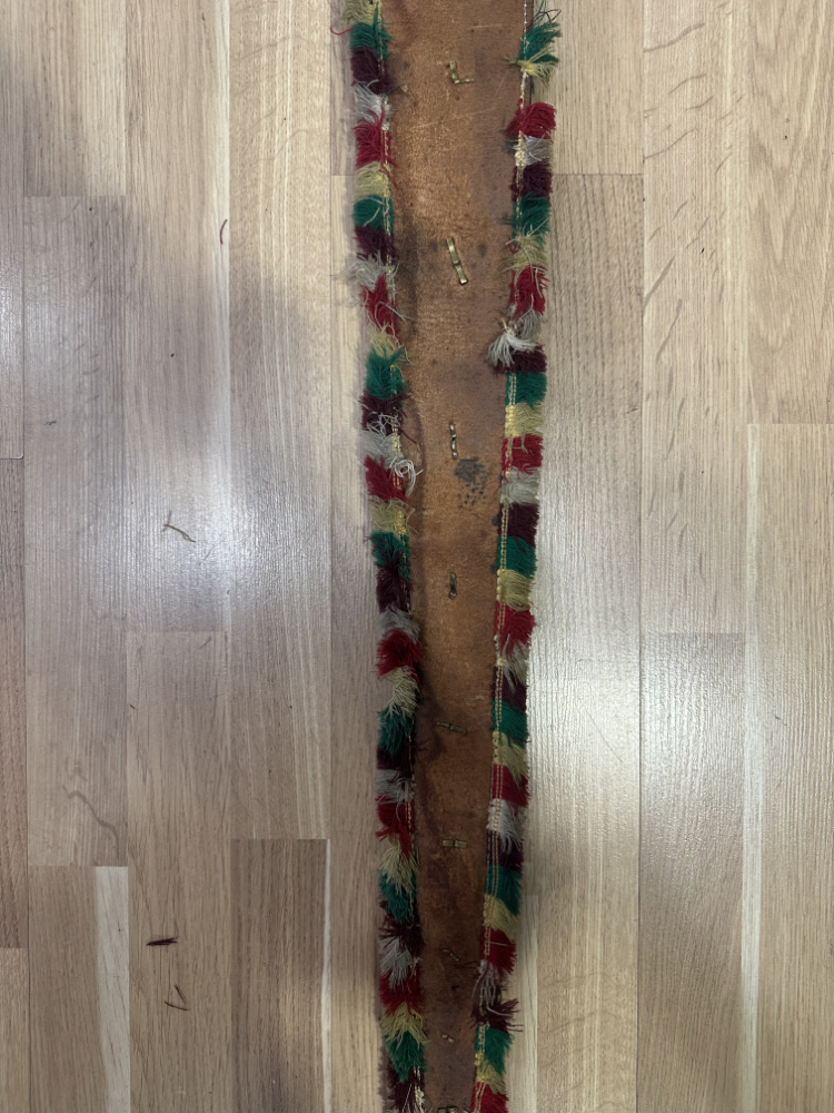 Vintage Schweizer Staatsriemen mit bunten Wollquasten und Messingbeschlägen, ca. 1960er Jahre – Bild 7