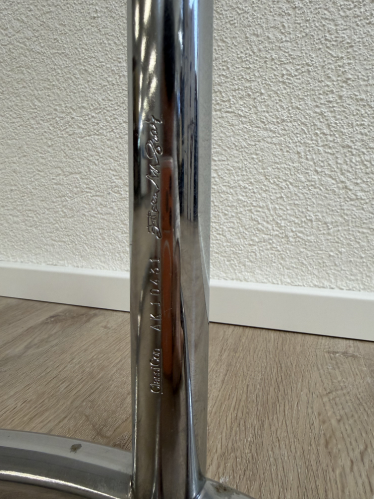 Vintage Eileen Gray E1027 Beistelltisch, höhenverstellbar, Chrom mit Glasplatte – Bild 9