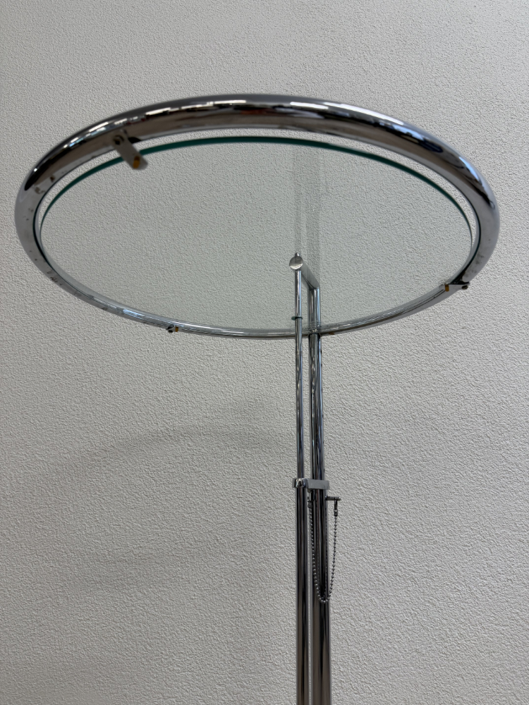 Vintage Eileen Gray E1027 Beistelltisch, höhenverstellbar, Chrom mit Glasplatte – Bild 10