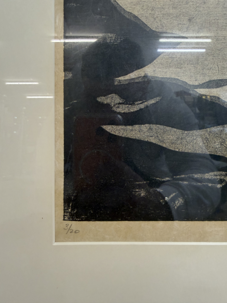 Signierter Holzschnitt „Solve et Coagula“ von Peter Wullimann (1978), 74 x 85 cm – Bild 4