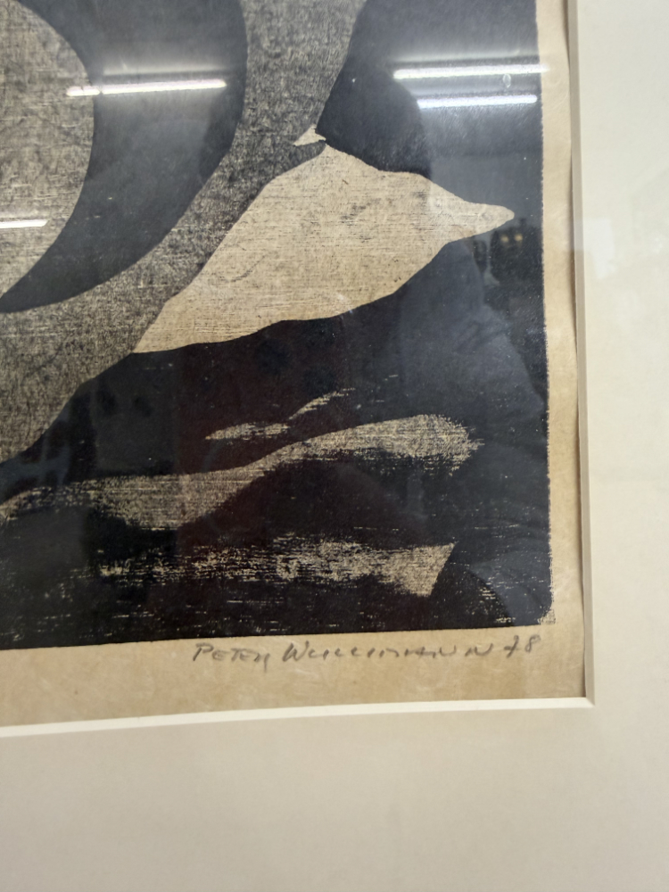 Signierter Holzschnitt „Solve et Coagula“ von Peter Wullimann (1978), 74 x 85 cm – Bild 6