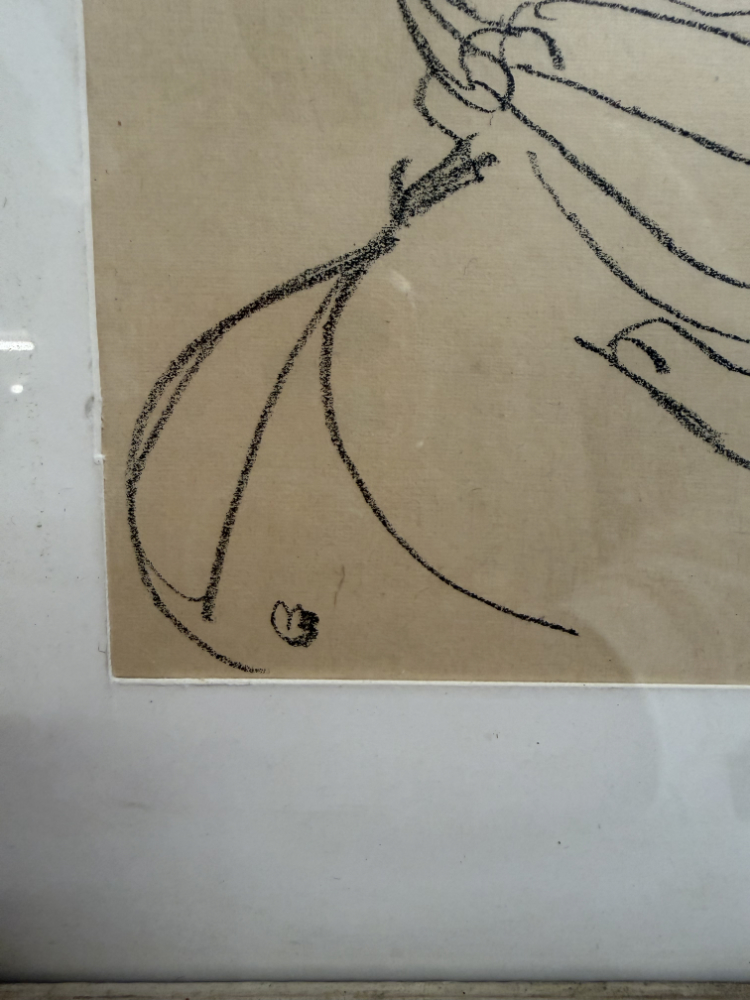 Maurice Barraud Originalzeichnung „Madonna mit Kind“, Schweizer Kunst – Bild 5