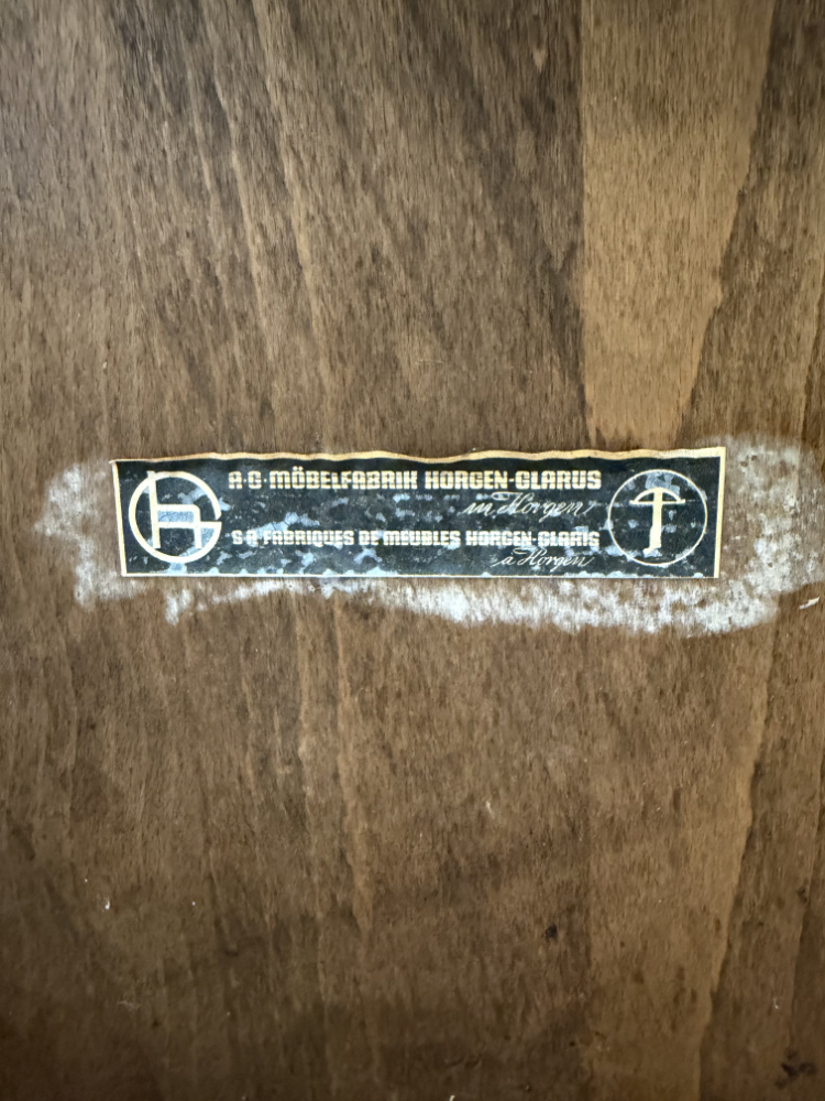 Vintage Horgen-Glarus Schweizer Beizstuhl 6er-Set aus Massivholz, ca. 1950er bis 1970er Jahre – Bild 8