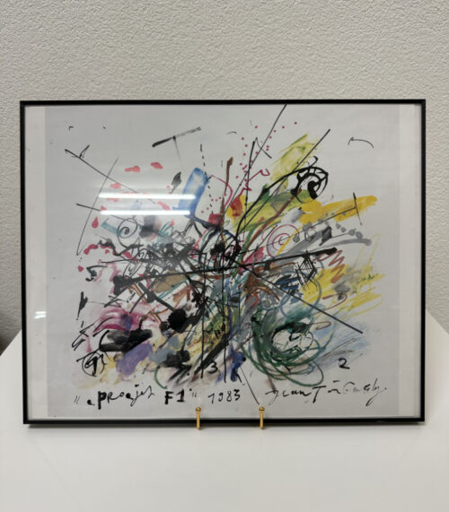 Kunstdruck nach Jean Tinguely "projet F1" (1983), gerahmt
