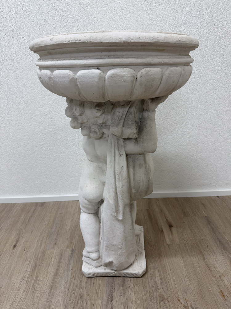 Garten Putten-Steinfigur mit Blumenschale (Steinguss) – Bild 8