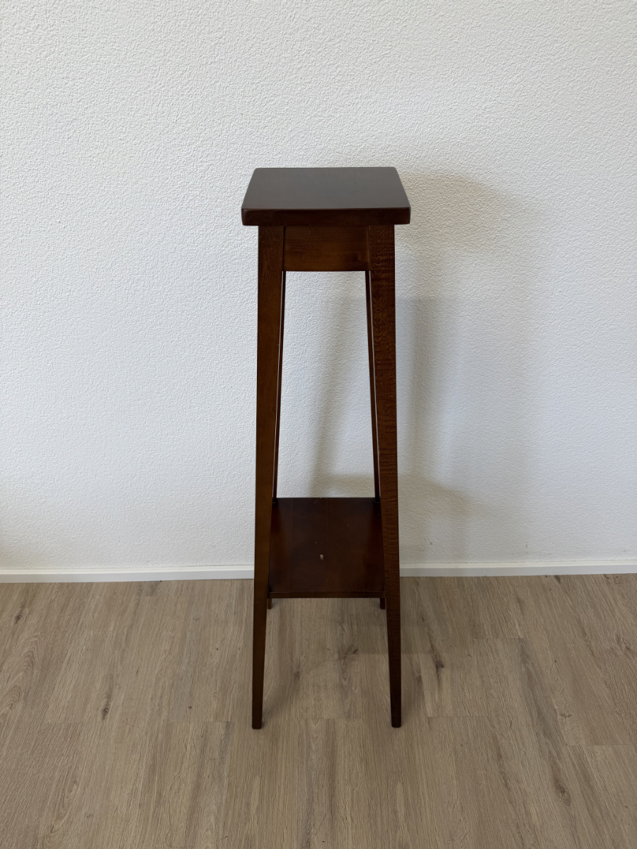 Vintage Pflanzenständer aus Massivholz im minimalistischen Stil, Höhe 116 cm