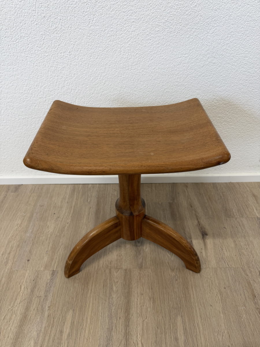 Vintage Klavierhocker höhenverstellbar aus Massivholz