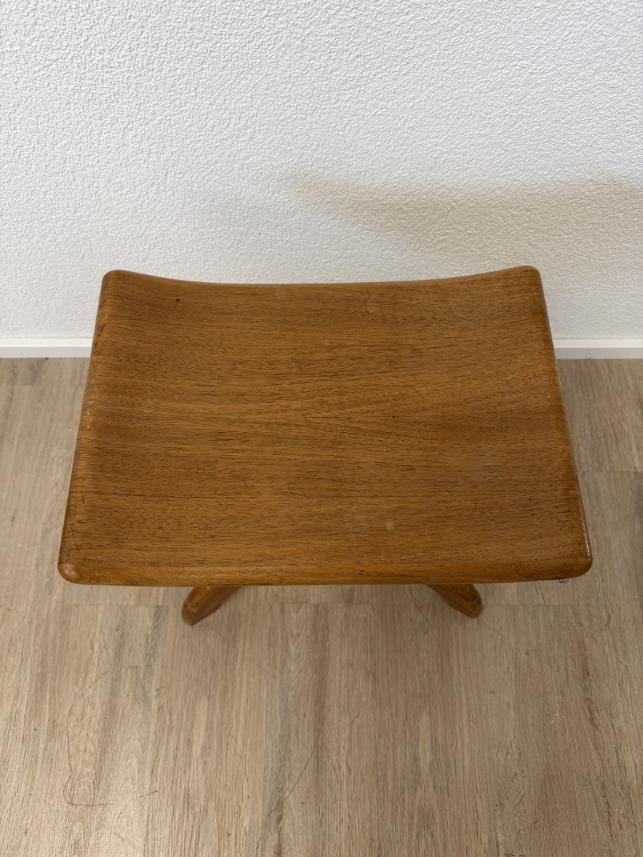 Vintage Klavierhocker höhenverstellbar aus Massivholz – Bild 2