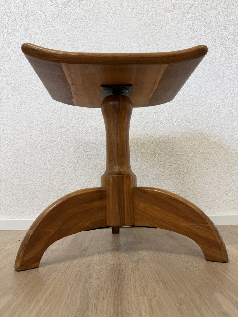 Vintage Klavierhocker höhenverstellbar aus Massivholz – Bild 4