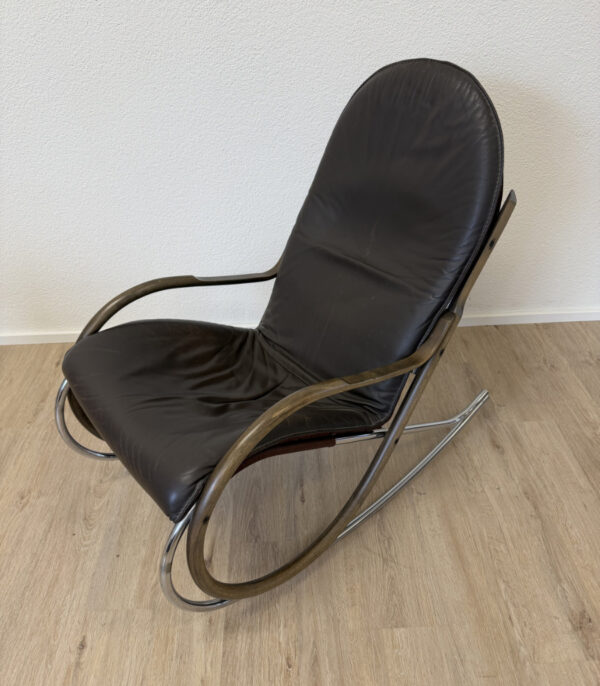 Vintage Strässle „Nonna“ Schaukelstuhl von Paul Tuttle