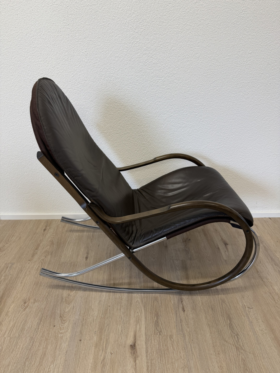 Vintage Strässle „Nonna“ Schaukelstuhl von Paul Tuttle – Bild 5
