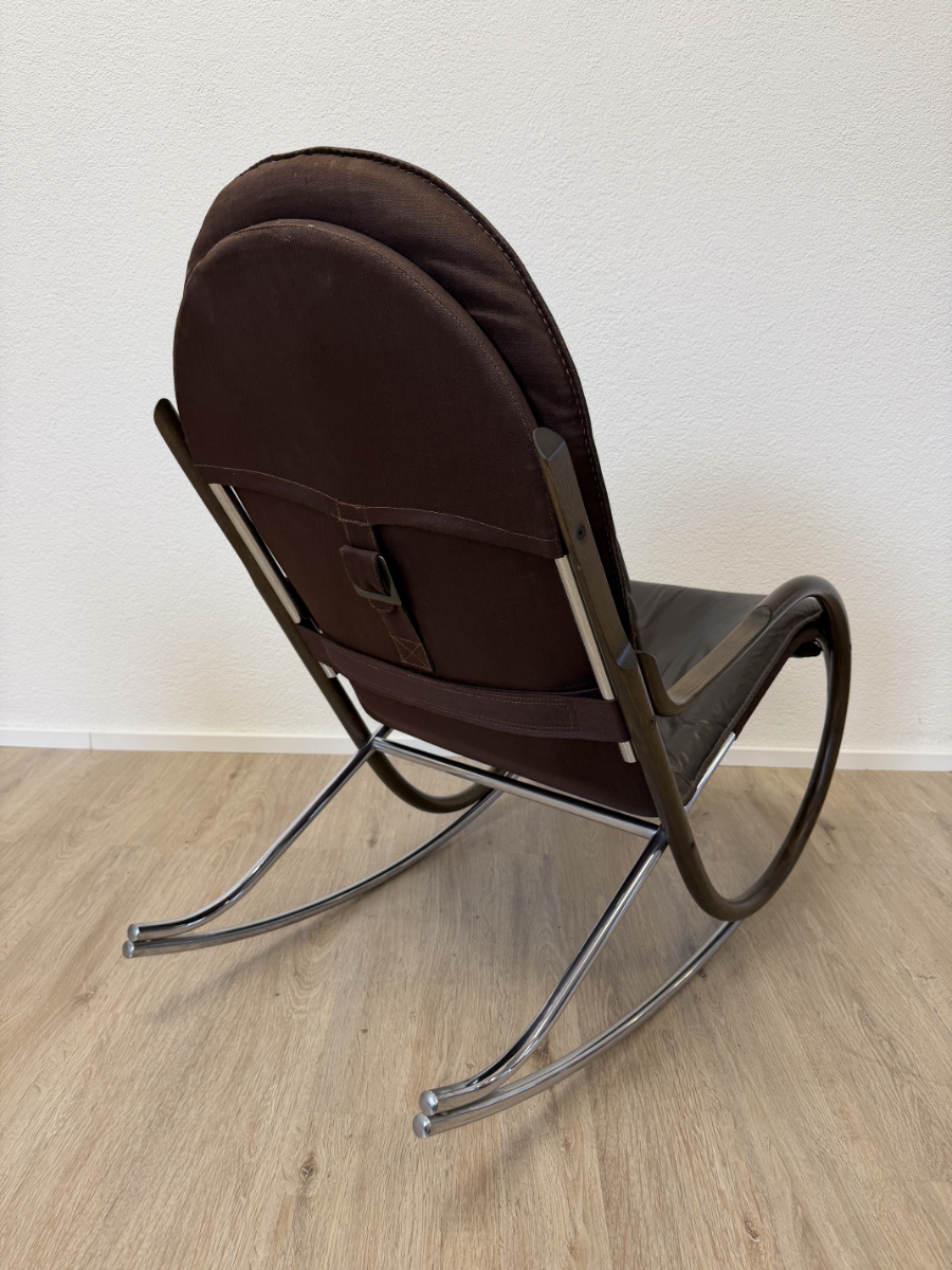Vintage Strässle „Nonna“ Schaukelstuhl von Paul Tuttle – Bild 6