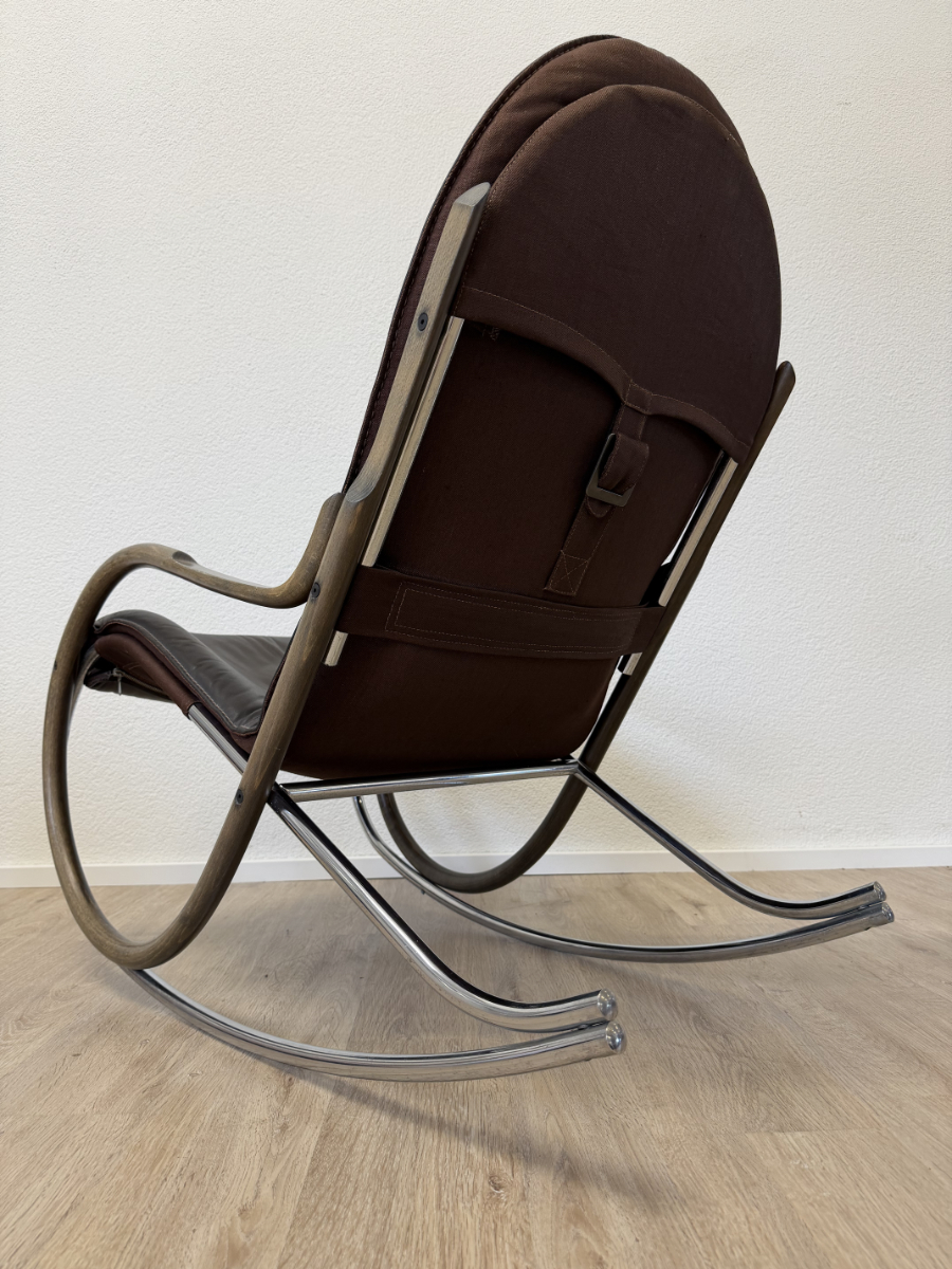 Vintage Strässle „Nonna“ Schaukelstuhl von Paul Tuttle – Bild 7