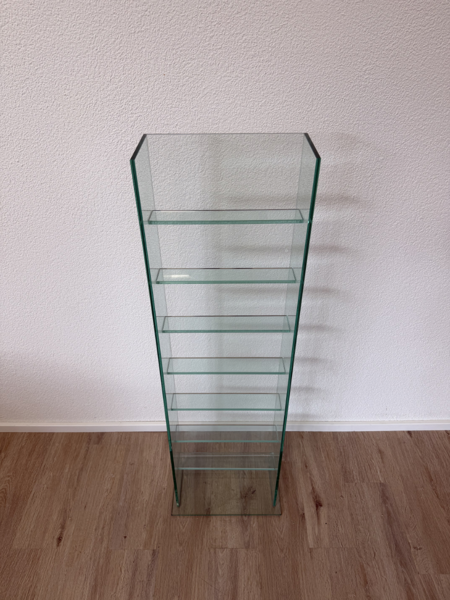 Glas CD-Regal mit mehreren Ablagen