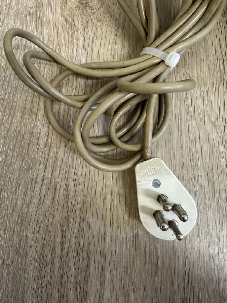 Vintage Mid Century Wählscheibentelefon "Electrona" in Creme (ca. 1960er Jahre) – Bild 4