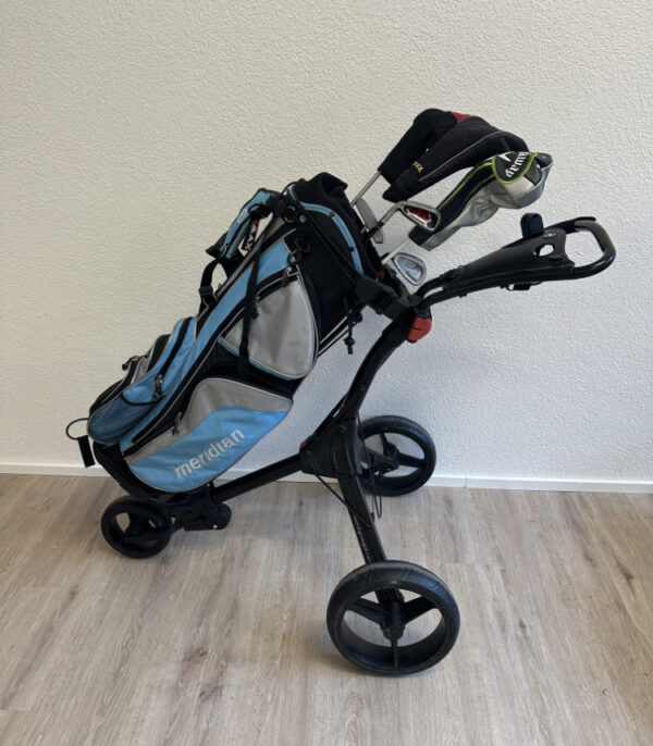 Golf Set mit Standbag, Trolley, Schlägern, Bällen und Zubehör
