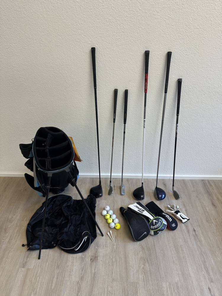 Golf Set mit Standbag, Trolley, Schlägern, Bällen und Zubehör – Bild 9
