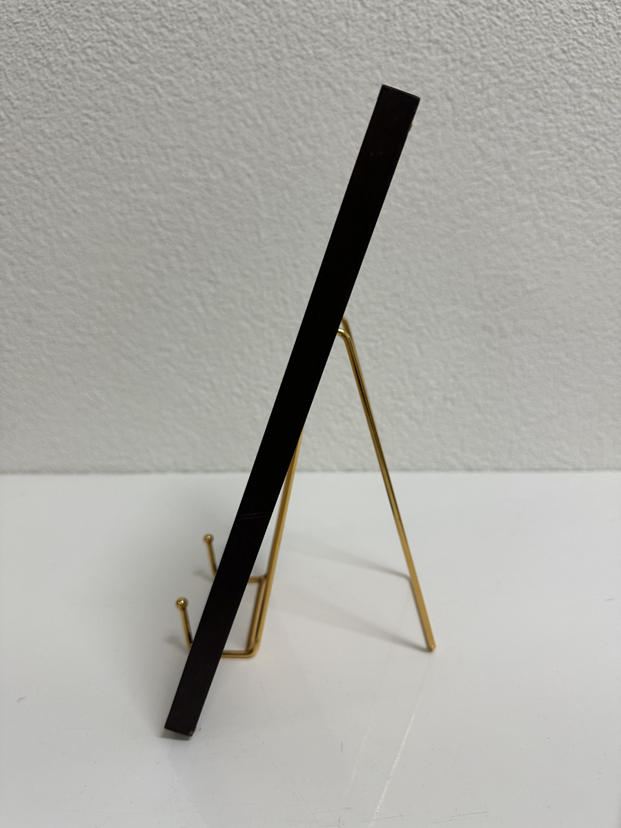 Antiker Mode-Stich "Le Moniteur de la Mode" im Holzrahmen mit Goldkante – Bild 8