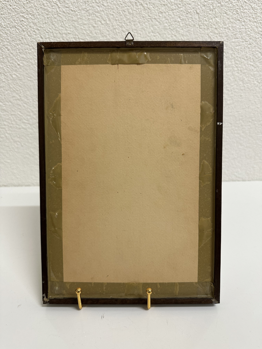 Antiker Mode-Stich "Le Moniteur de la Mode" im Holzrahmen mit Goldkante – Bild 9