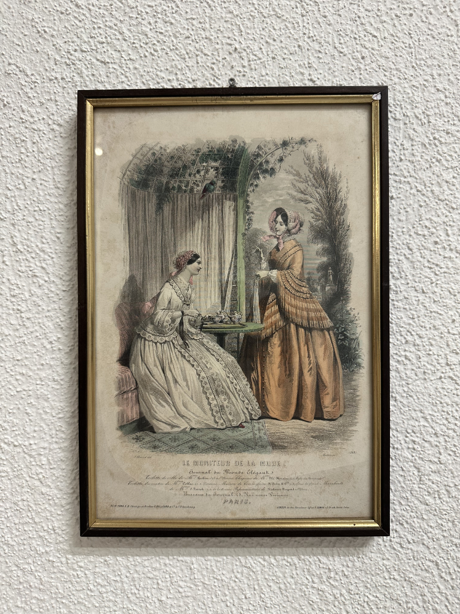 Antiker Mode-Stich "Le Moniteur de la Mode", Paris, 19. Jahrhundert – Bild 2