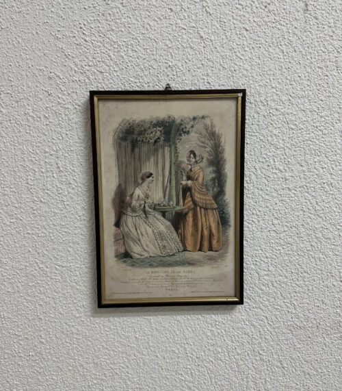 Antiker Mode-Stich "Le Moniteur de la Mode", Paris, 19. Jahrhundert