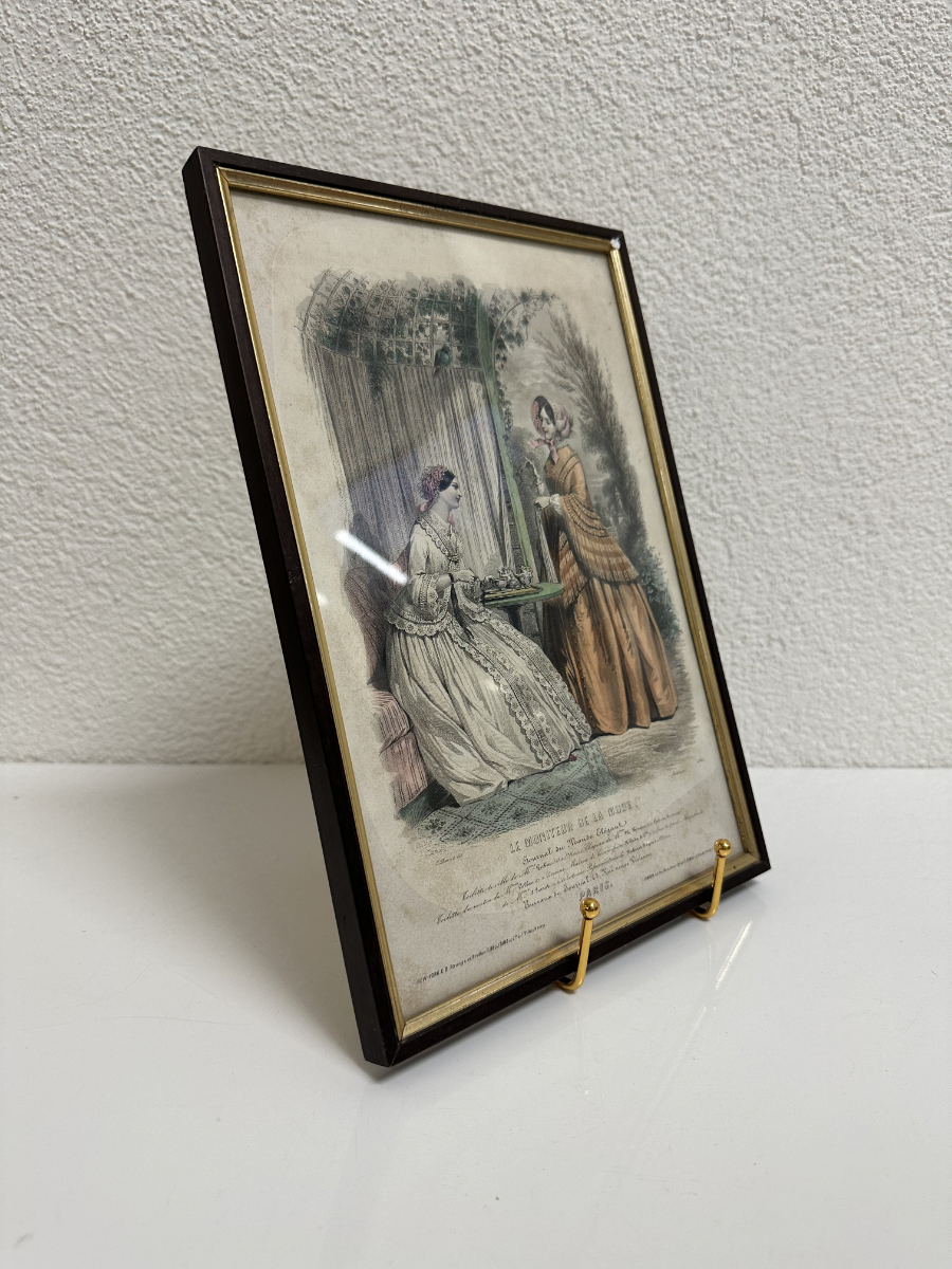 Antiker Mode-Stich "Le Moniteur de la Mode", Paris, 19. Jahrhundert – Bild 5