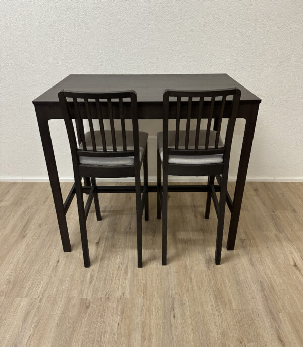 Bartisch Set IKEA EKEDALEN mit 2 passenden Barhockern