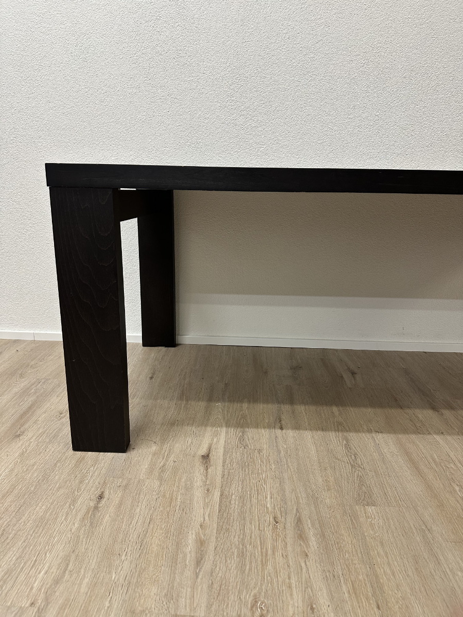 Moderner Tisch in Dunkelbraun Schwarz, rechteckig und zeitlos – Bild 4