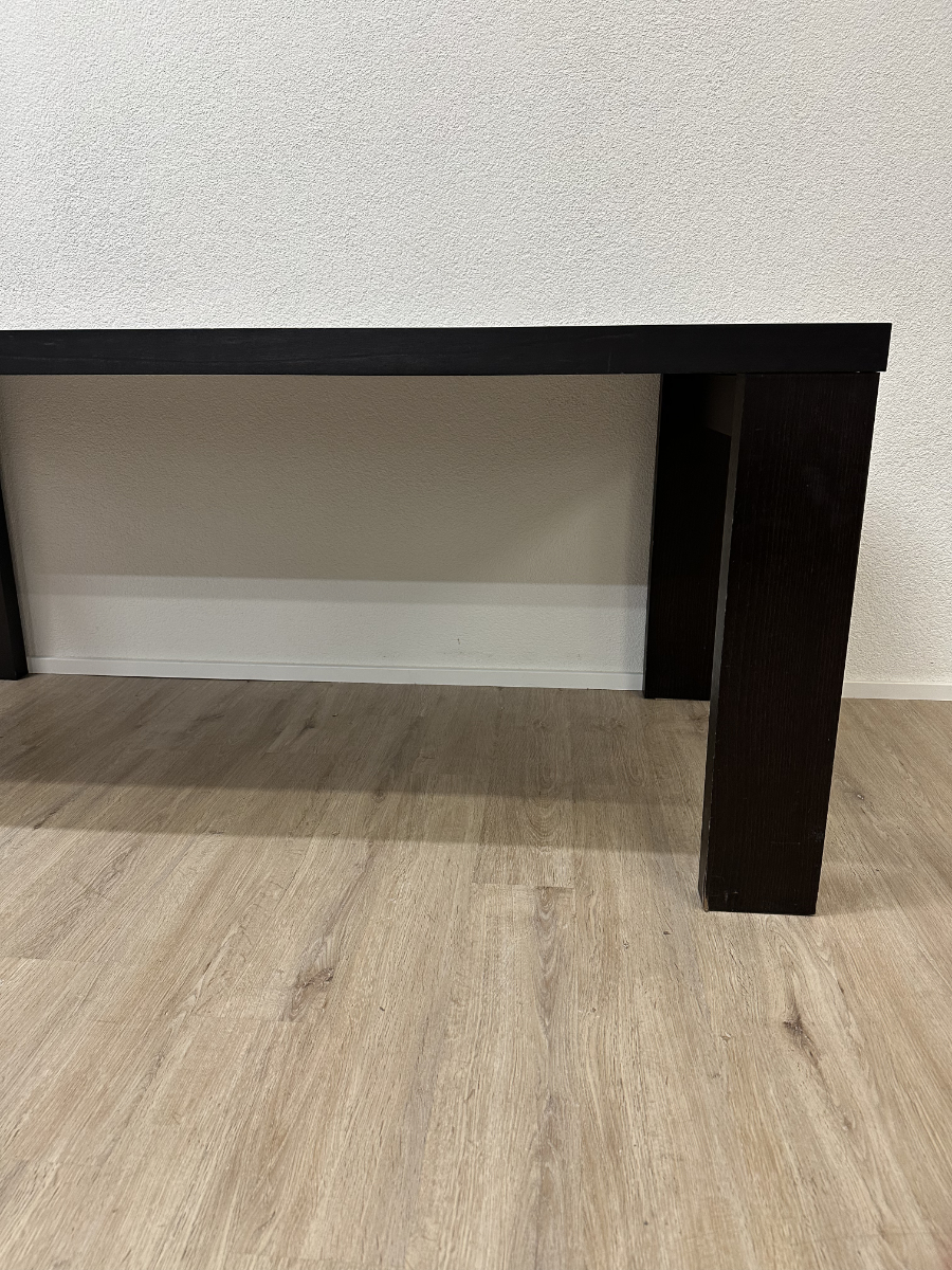 Moderner Tisch in Dunkelbraun Schwarz, rechteckig und zeitlos – Bild 5