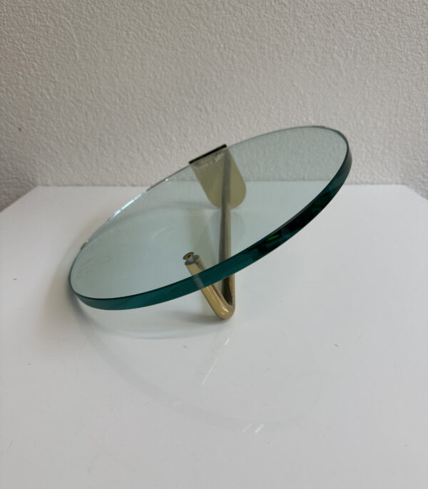 Vintage Design Wandablage / Wandgarderobe aus Glas und Messing von Schönbuch