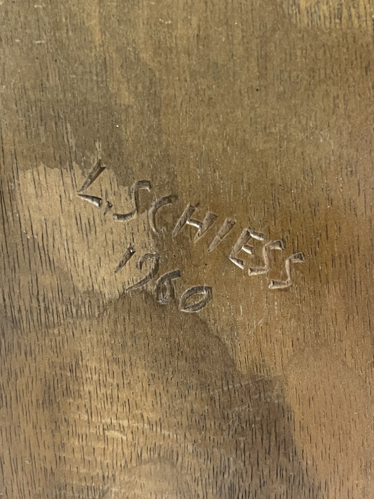 Religiöse Holzskulptur „St. Joseph“ handgeschnitzt, signiert – Bild 10