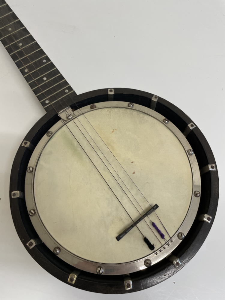 Vintage Zither-Banjo mit Fellbespannung und Originalkoffer – Bild 4