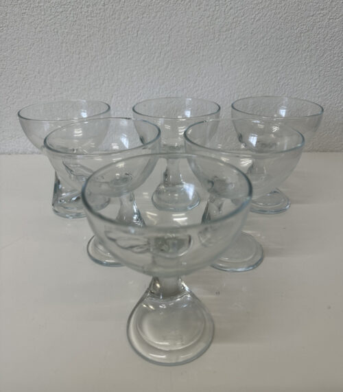 Vintage 6er-Set Italienische Bormioli Rocco Jerba Dessertschalen