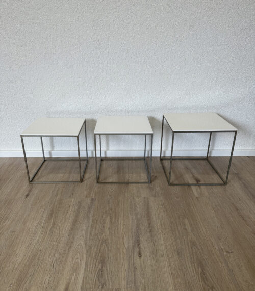 Vintage PK71 3er-Set Satztische von Poul Kjaerholm für E. Kold, Denmark 1957