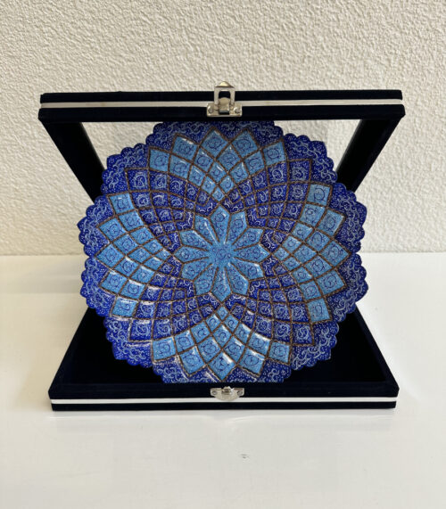 Handbemalte Minakari Metallschale aus Isfahan mit Geschenkbox